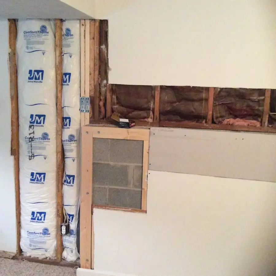 Wall insulation replacement during Contents Cleaning & Restoration in Westchester